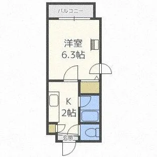 北26条マンション【410号室】の間取り