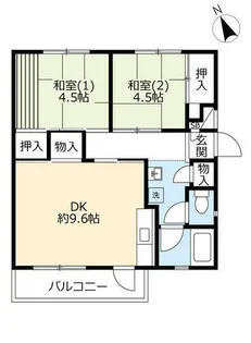 UR中登美第三【D260204号室】の間取り