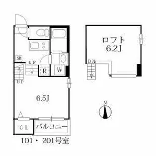 ハーモニーテラス楓【101号室】の間取り