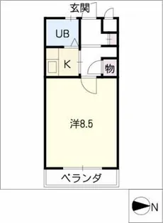 タウンコート岩塚【3階】の間取り