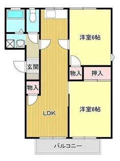 バンブーアルカディアA棟【202号室】の間取り