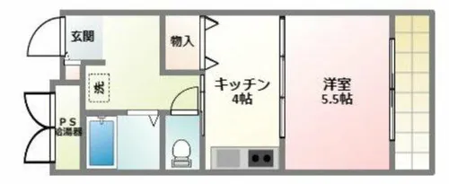 ウエストビラITO【5階】の間取り