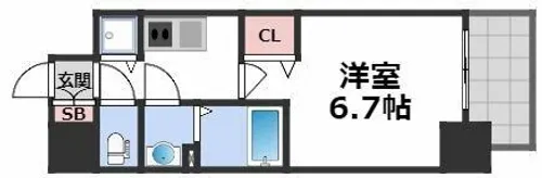 1Kの間取り画像