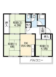 UR金剛【4100501号室】の間取り