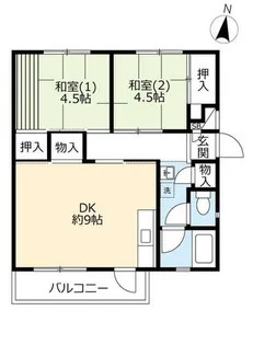 UR中登美第三【D350301号室】の間取り