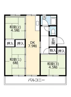 UR金剛【3510401号室】の間取り
