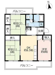 UR真美ヶ丘7丁目【0020505号室】の間取り