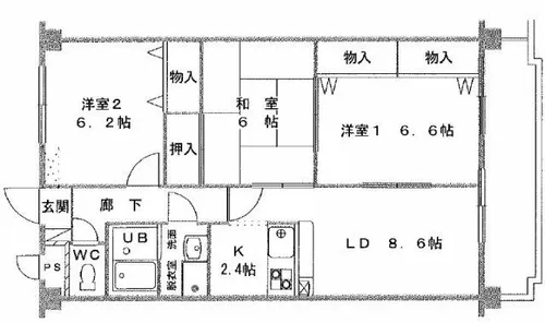 ソシアヒルズ【303号室】の間取り