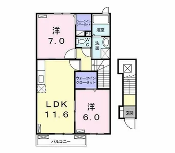 ブラン・ルピナス C【2階】の間取り