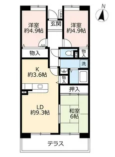 URアーバンラフレ志賀【0090105号室】の間取り