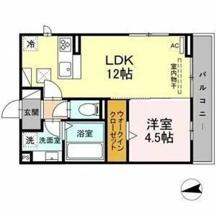 D-square湊町Ⅱ【1階】の間取り