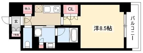 OKBアヴェニール菊井町【1106号室】の間取り
