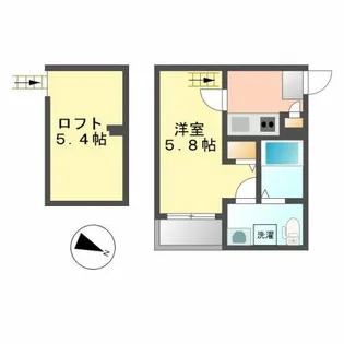 エスペランサ和【202号室】の間取り