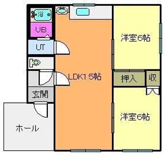 フラワーマンション2号館【2階】の間取り