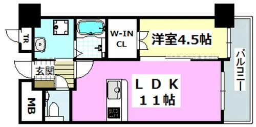 ヴェルドゥール南茨木【902号室】の間取り