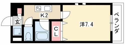 プロシード太閤通【6階】の間取り