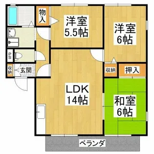ディアス千代田【1階】の間取り