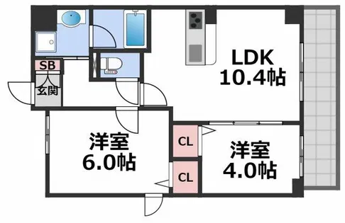 ロンド・エーデルワイス【1階】の間取り