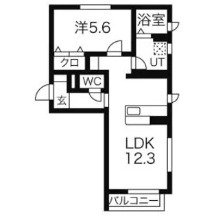 シャトー ミユ【1階】の間取り