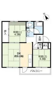 UR桂木【0020508号室】の間取り