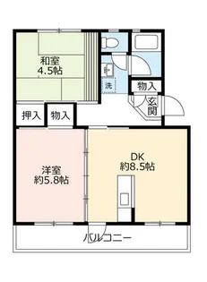 UR男山【C150507号室】の間取り