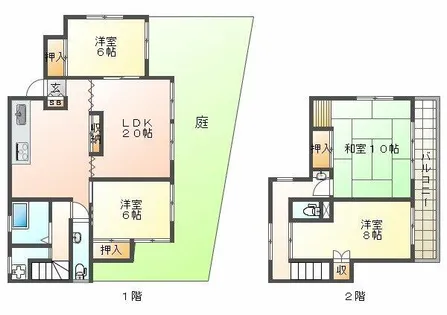 兵庫県神戸市垂水区塩屋町字大谷【一戸建】の間取り