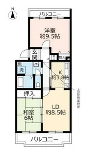 UR鶴山台【1000505号室】の間取り