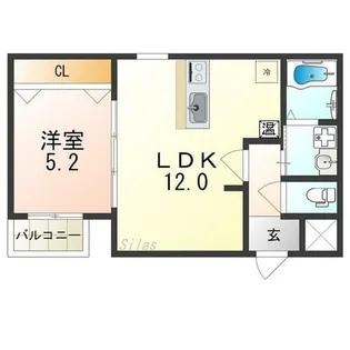 エヌエム・スワサント・ディズ・ユイット【1階】の間取り