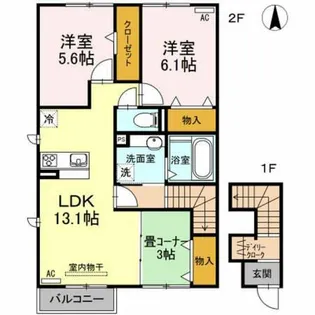 庵 壱番館【2階】の間取り