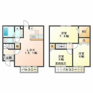 ステラハウス【1階】の間取り