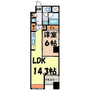 アモンフォンテーヌ【4階】の間取り