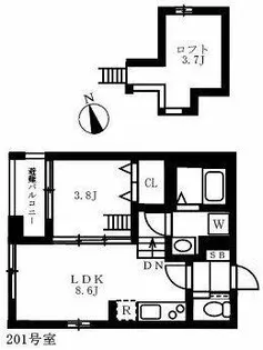 グランボヌール【2階】の間取り