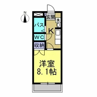 エバーレジデンスA棟【202号室】の間取り