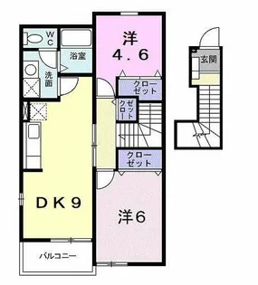 サンガーデン・フォー【202号室】の間取り