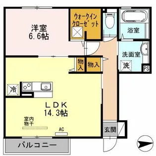 ルグランシャリオB棟【1階】の間取り