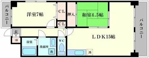 メゾンハートランド【2階】の間取り