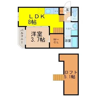 CASA DE LISA【1階】の間取り