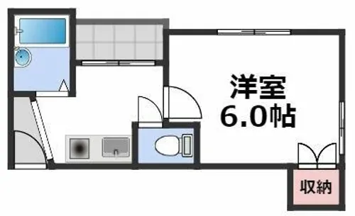 メビウス上本町西レジデンス【7階】の間取り