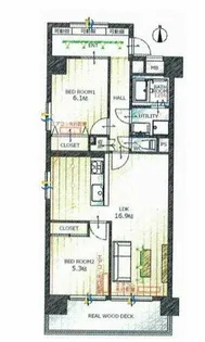 エクセレンス新栄【1階】の間取り