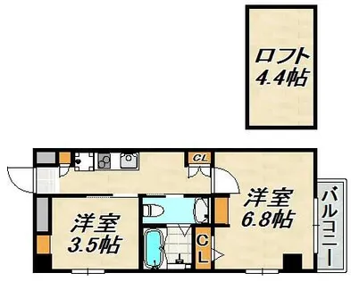 エヌエムキャランドドゥ【4階】の間取り