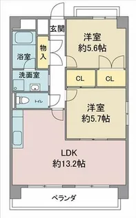 レージュ長久手【201号室】の間取り