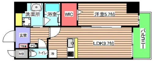 ドミツィール福【3階】の間取り