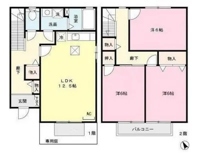 プランレーヌⅡ【1階】の間取り