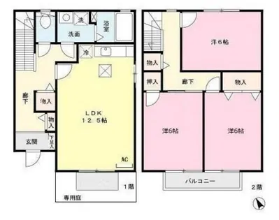 プランレーヌⅡ【1階】の間取り