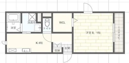 グランベール東姫路【3階】の間取り