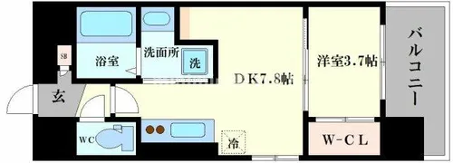 Dimora難波【2階】の間取り