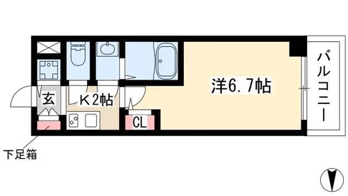 オーキッドレジデンス鶴舞【0705号室】の間取り