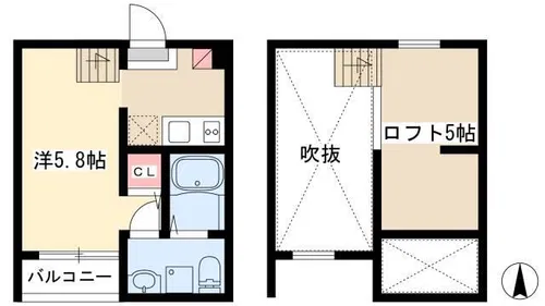 ラヴィータフェリーチェ【202号室】の間取り