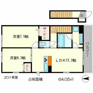 ハッピネス【2階】の間取り