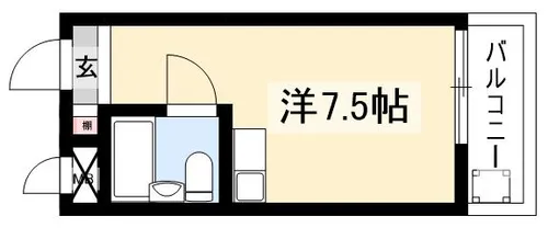 ビラ三秀神村【207号室】の間取り